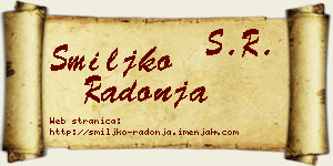 Smiljko Radonja vizit kartica